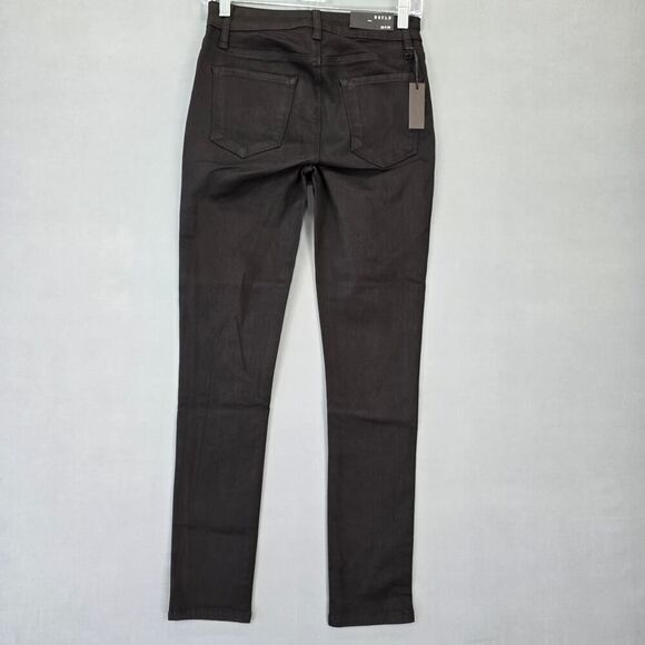 DSTLD Black Skinny Jeans Stretch Grunge Rips Distressed Denim Womens 28 Classic - Picture 2 of 13